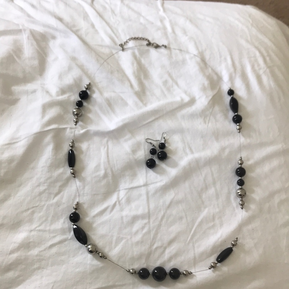 Earring and necklace pair
